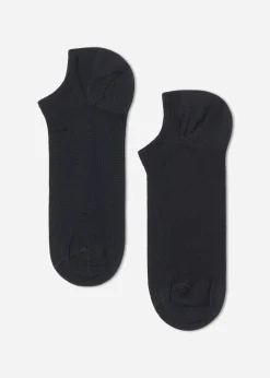 No-Show^Calzedonia Unisex Cotton Pop Socks 016 - Blue