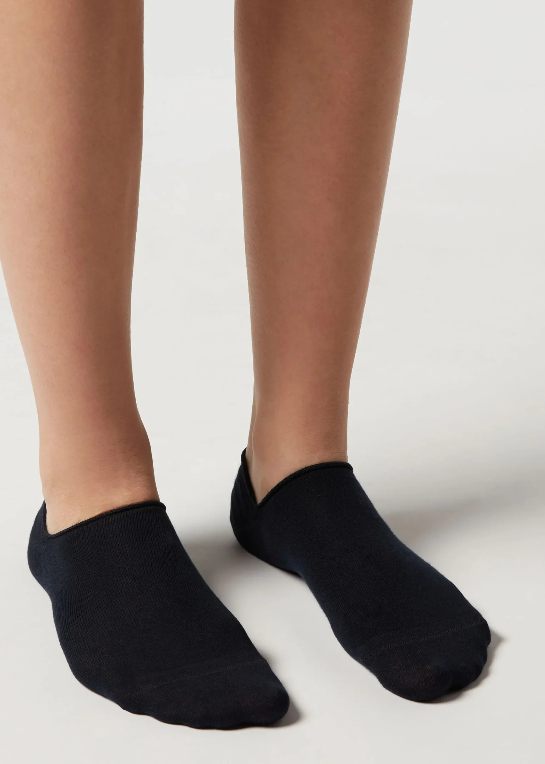 No-Show^Calzedonia Unisex Cotton Pop Socks 016 - Blue