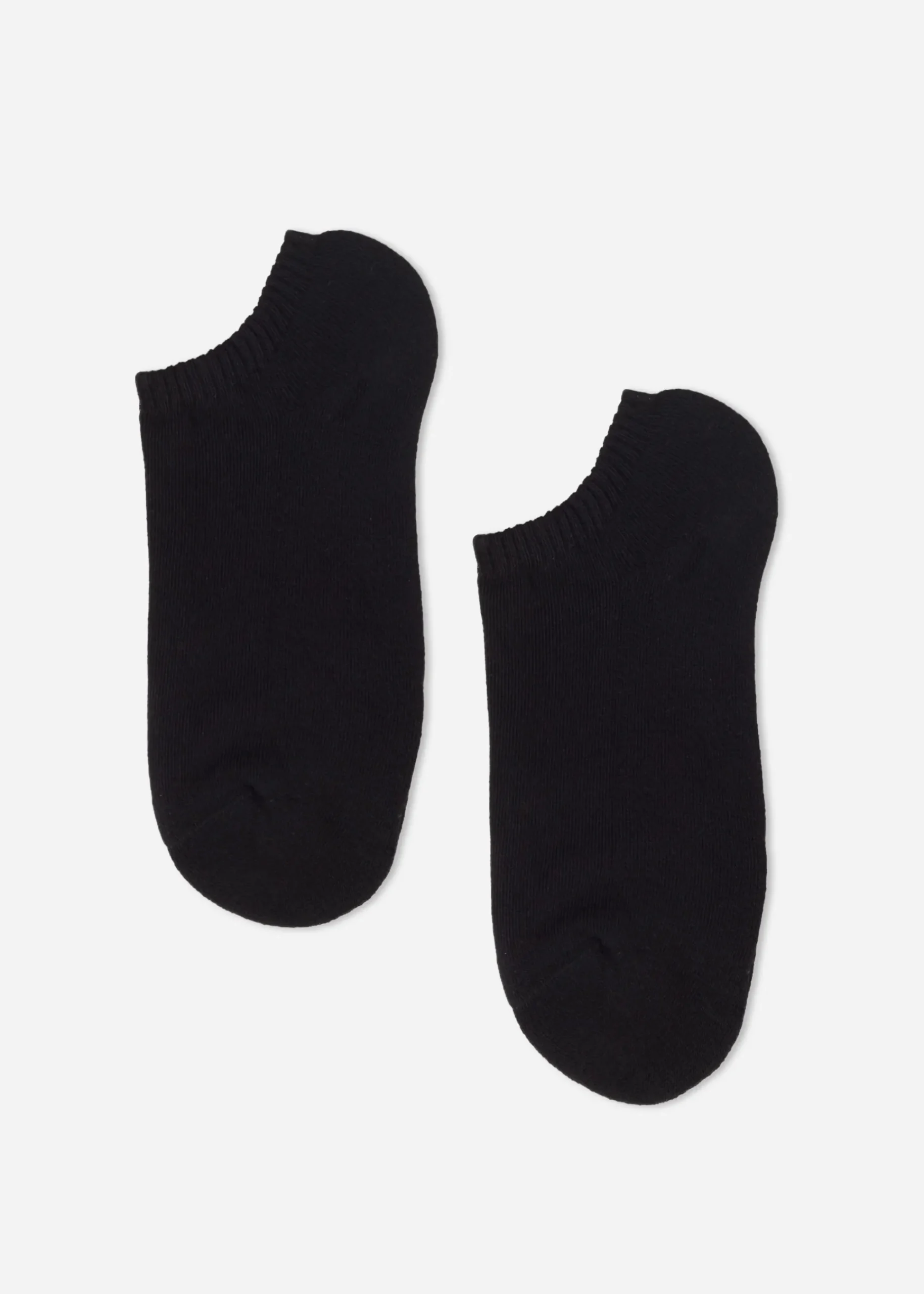 No-Show^Calzedonia Unisex Cotton Sports No-Show Socks 019 - Black