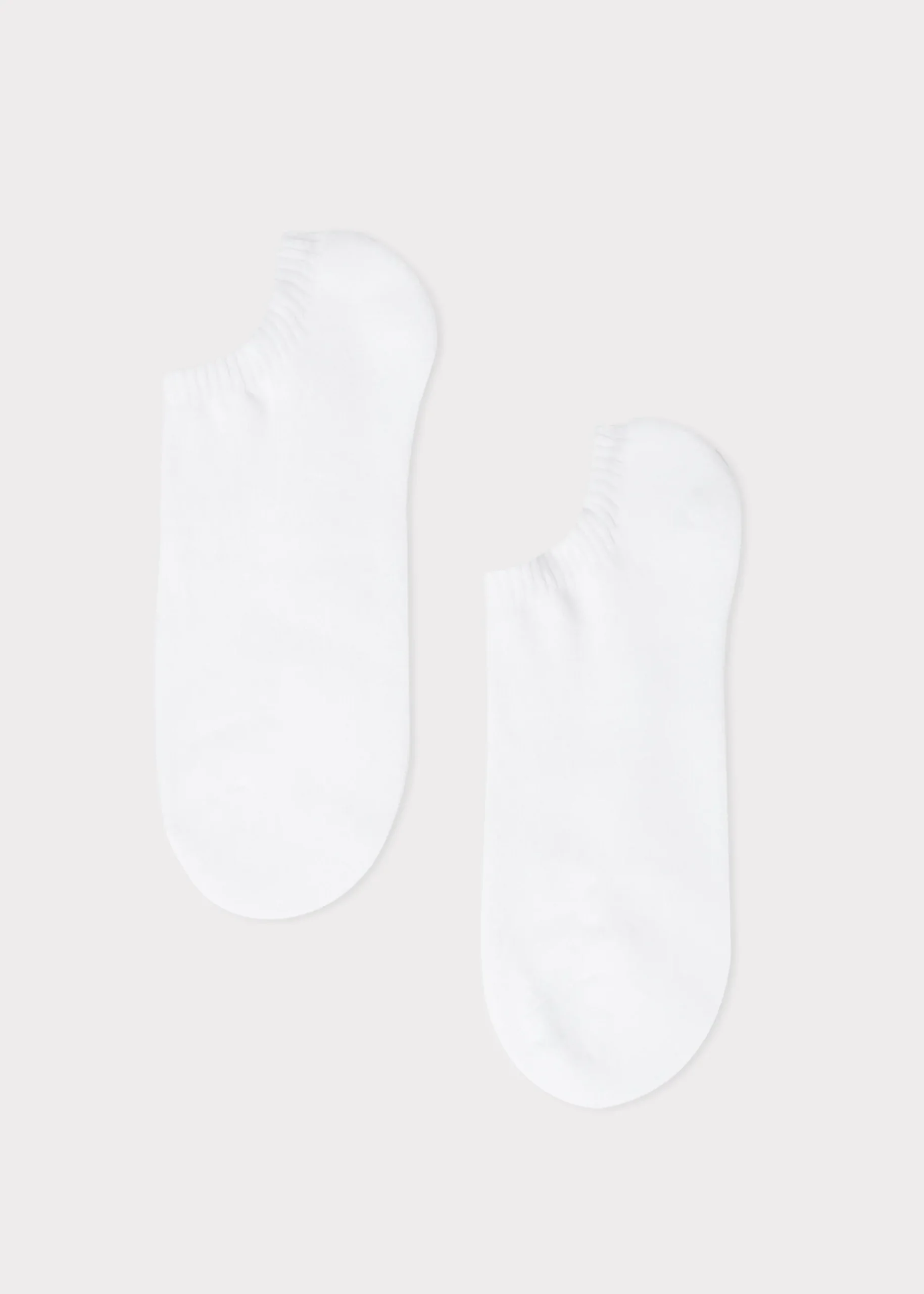 No-Show^Calzedonia Unisex Cotton Sports No-Show Socks 001 - White