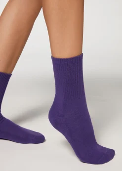 Short Socks^Calzedonia Unisex Crew Sport Socks 9608 - Viola Bright