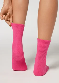 Short Socks^Calzedonia Unisex Crew Sport Socks 9609 - Electric Fuchsia