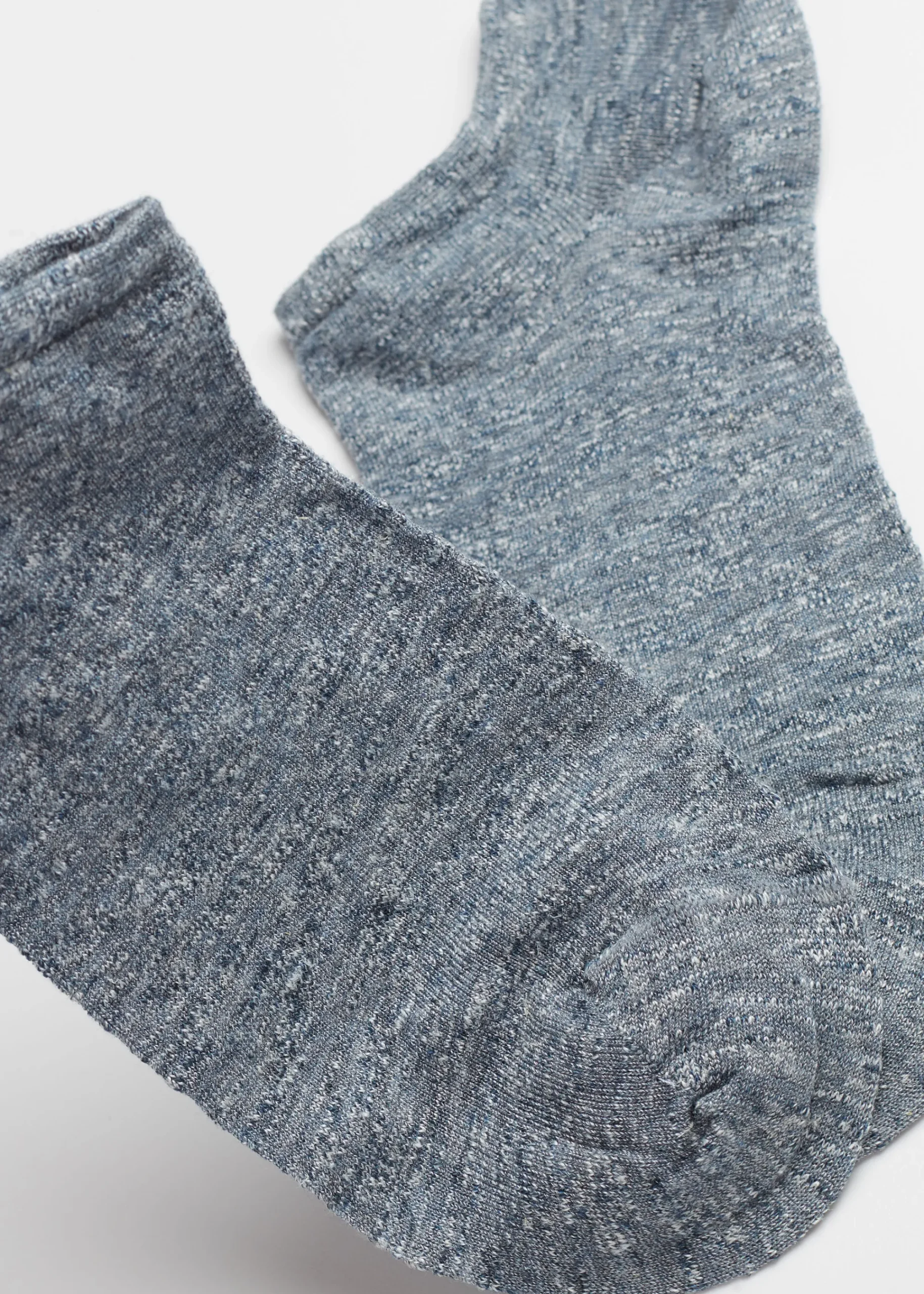 No-Show^Calzedonia Unisex Linen And Viscose No-Show Socks 9201 - Denim