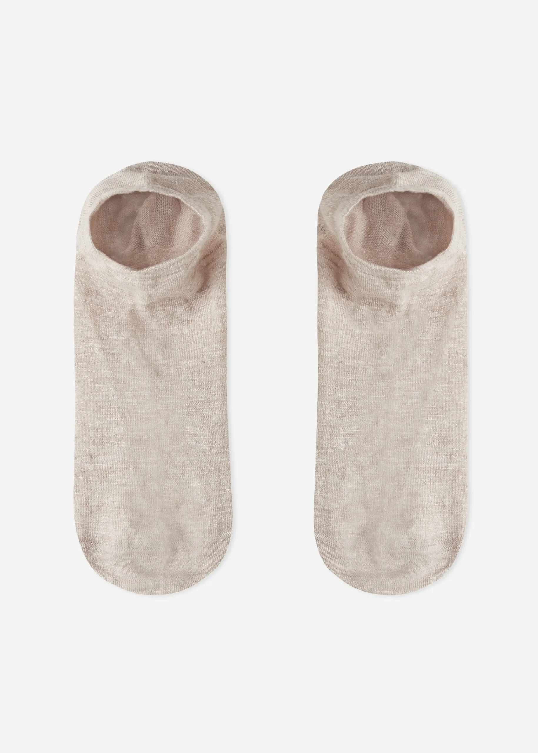 No-Show^Calzedonia Unisex Linen And Viscose No-Show Socks 9199 - Natural