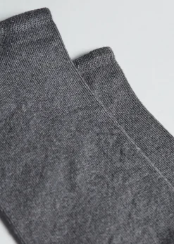 No-Show^Calzedonia Unisex No-Show Socks With Cashmere 042 - Mid Grey Blend