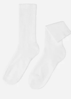 Long Socks^Calzedonia Unisex Sport Socks 001 - White