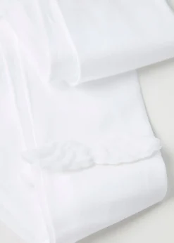 Tights^Calzedonia Wing Application Microfibre Tights 5048 - White Cherry Rhinestone Applique
