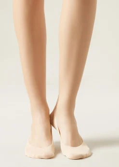 Invisible^Calzedonia Women's Cotton Invisible Socks With Silicone Edge 600 - Caramel