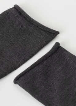 Short Socks^Calzedonia Wool And Cotton Short Socks 711 - Charcoal Grey Blend