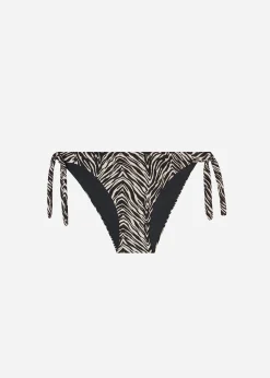 Bikini^Calzedonia Zebra Print Bow Bikini Bottoms Nairobi 684C - Wild Stripes